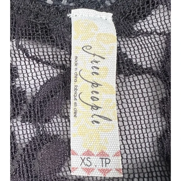 Free People Lacey Affair Lace Cutout Mini Dress in Black Size XS RETAIL $168 - Picture 5 of 15